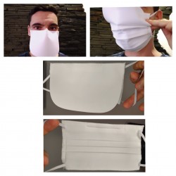 Reusable mask with front coating